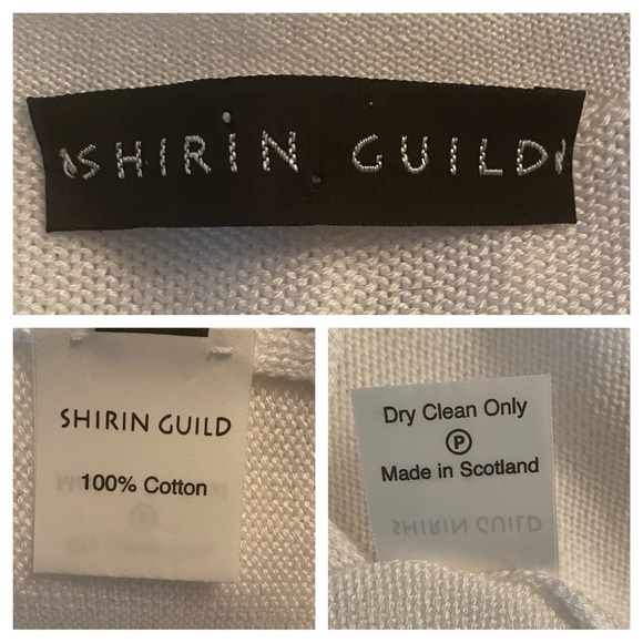 Shirin Guild White Cotton Boxy Loose Fit Scotland Sweater - Picture 14 of 15